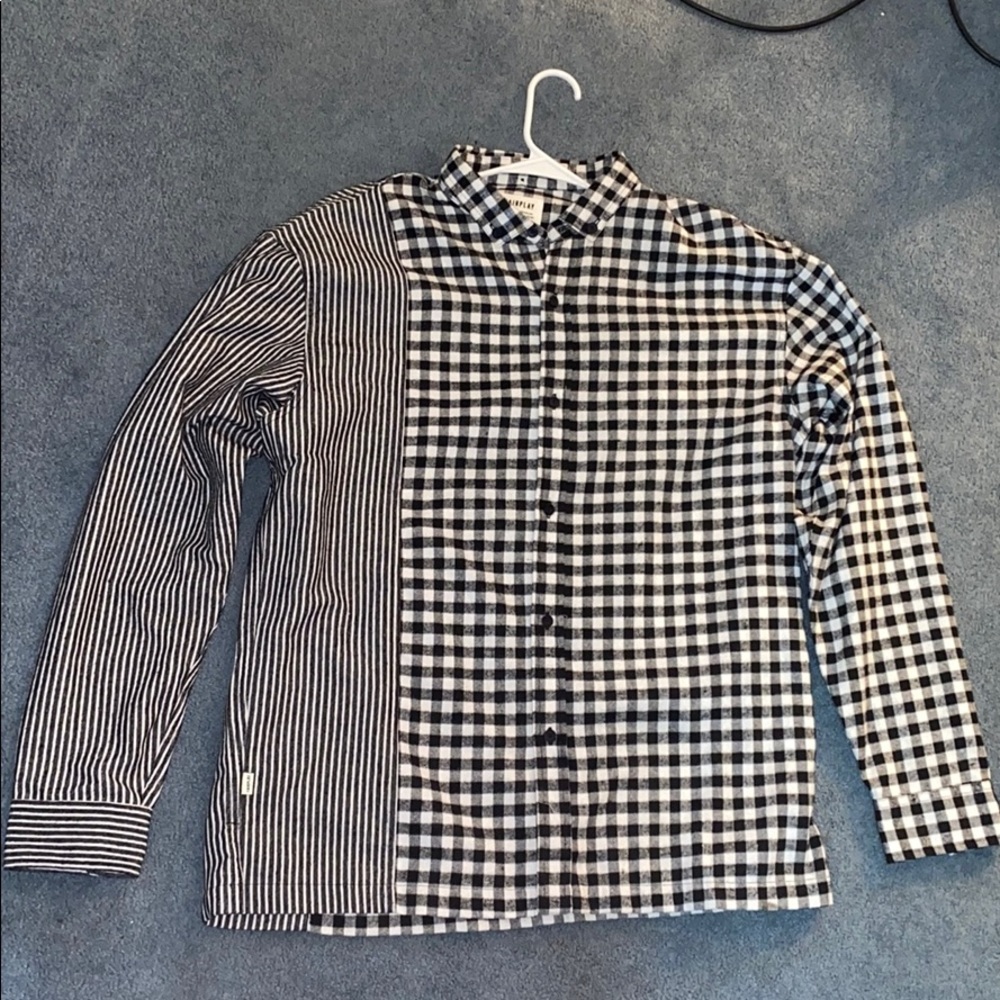 *SOLD*Fairplay Merillion Mixed Black & White Shirt